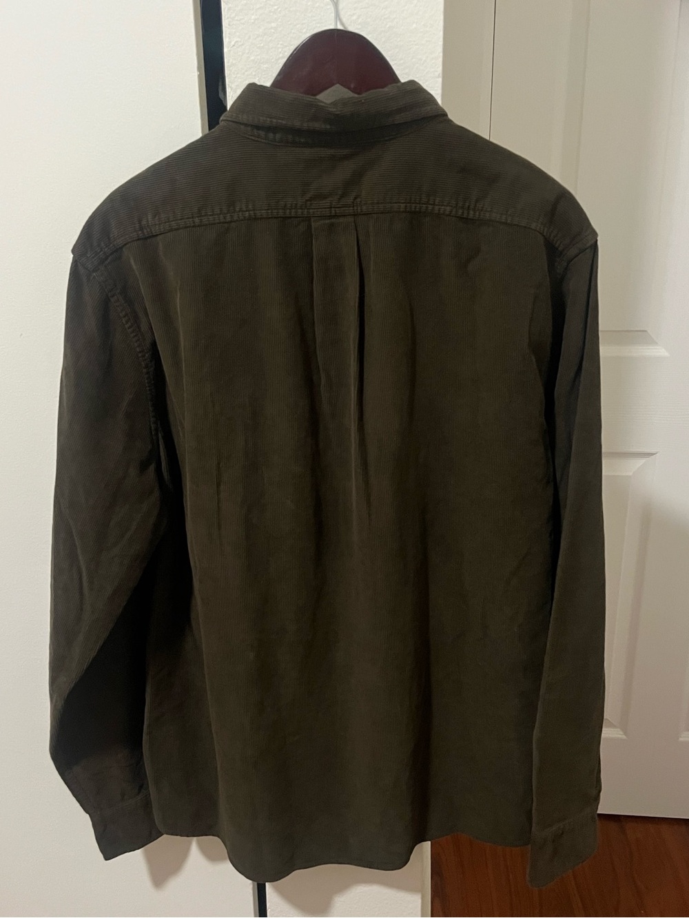 J. Crew Olive Green Corduroy Button-Down Overshirt - Picture 4 of 11